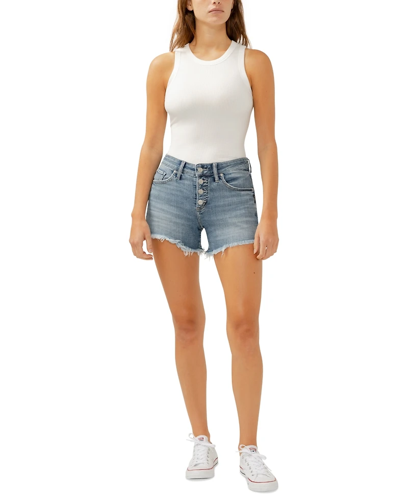 Silver Jeans Co. Women's Boyfriend Mid-Rise Shorts