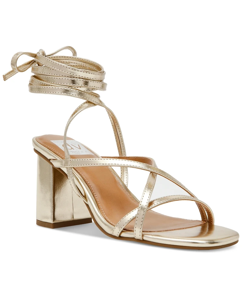 Dv Dolce Vita Women's Haze Strappy Lace-Up Block-Heel Dress Sandals