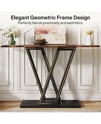 Tribesigns Gold Console Table, Modern Hallway Table for Entryway, 43 Inch Entryway Tables Narrow Sofa Living Room, Stable Metal Frame & Easy