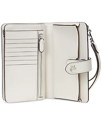 Lauren Ralph Lauren Crosshatch Leather Tech Wristlet