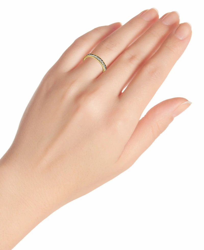 Giani Bernini Cubic Zirconia Eternity Band 18k Gold-Plated Sterling Silver, Exclusively at Macy's