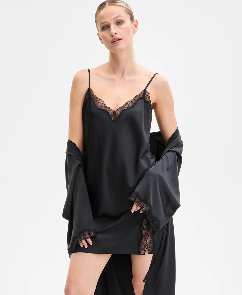 I.n.c. International Concepts Women's Lace-Trim Satin Chemise