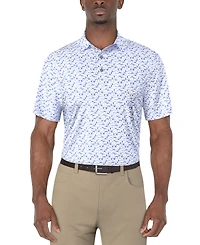 Pga Tour Men's Classic-Fit Geo-Print Golf Polo Shirt