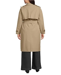 Lands' End Plus Squall Waterproof Modern Trench Raincoat