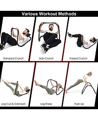 Portable Ab Trainer with Headrest and Foam Handle for Office Home Gym