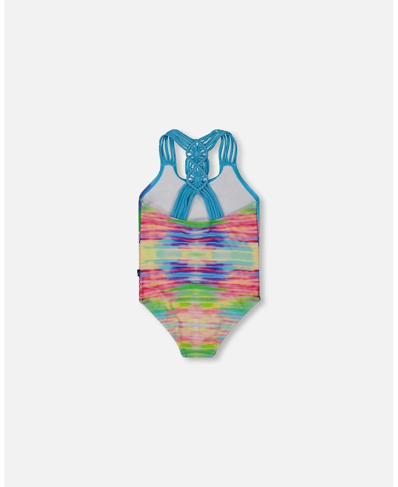 Deux par Girls Printed One-Piece Swimsuit Multicolored
