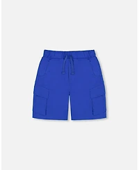 Deux par Deux Big Boys Parachute Cargo Pocket Shorts Royal Blue
