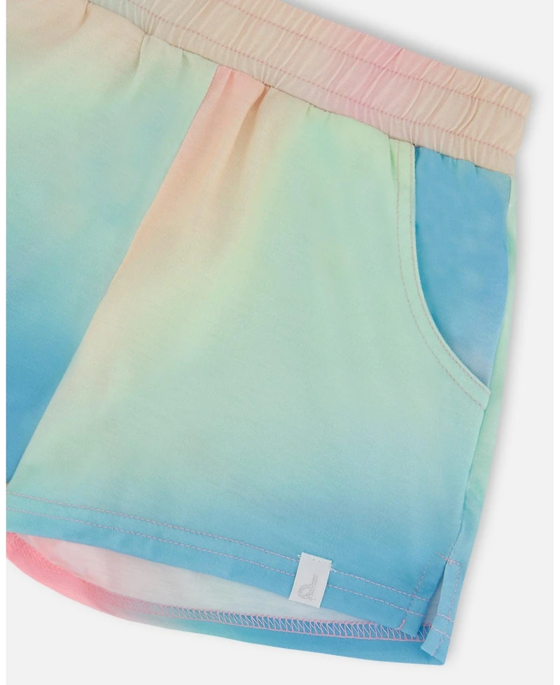 Deux par Toddler Girls Printed Short Multicolored Tie Dye - Toddler|Child