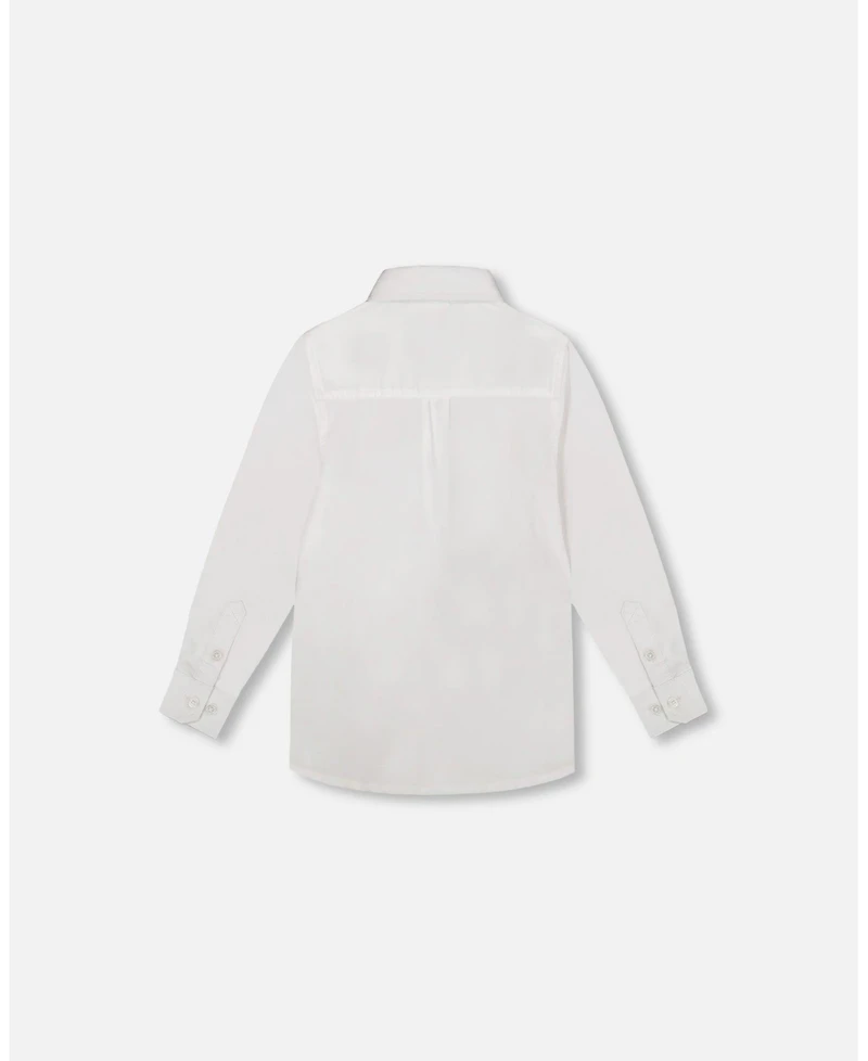 Deux par Toddler Boys Long Sleeve Button Down Shirt White - Toddler|Child