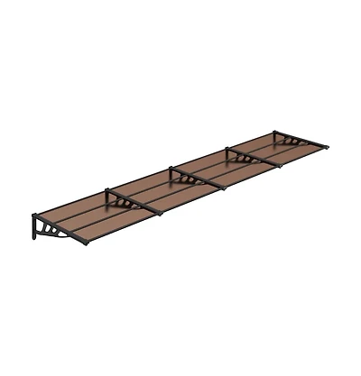 Door Canopy Black 155.9"x35.4" Polycarbonate