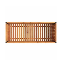 Garden Planter 43.3"x17.7"x17.3" Solid Wood Acacia and Steel