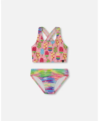 Deux par Girl Printed Two-Piece Swimsuit Multicolored - Toddler|Child