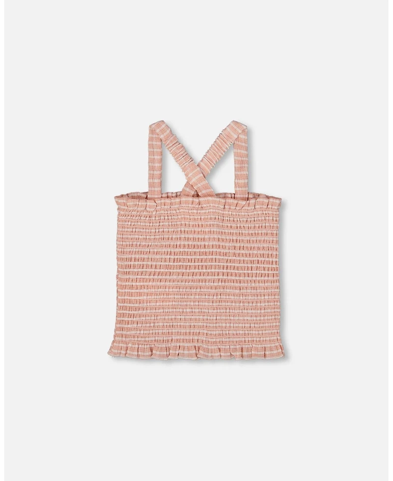 Deux par Deux Big Girls Smocked Tank Top Light Old Pink