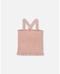 Deux par Deux Big Girls Smocked Tank Top Light Old Pink
