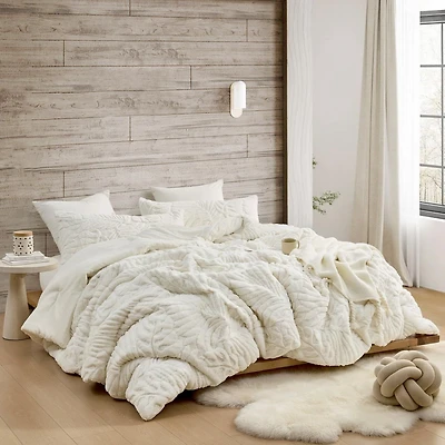 Banana Leafy Plush - Coma Inducer Oversized Comforter Set - Cream