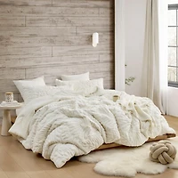 Banana Leafy Plush - Coma Inducer Oversized Comforter Set - Cream