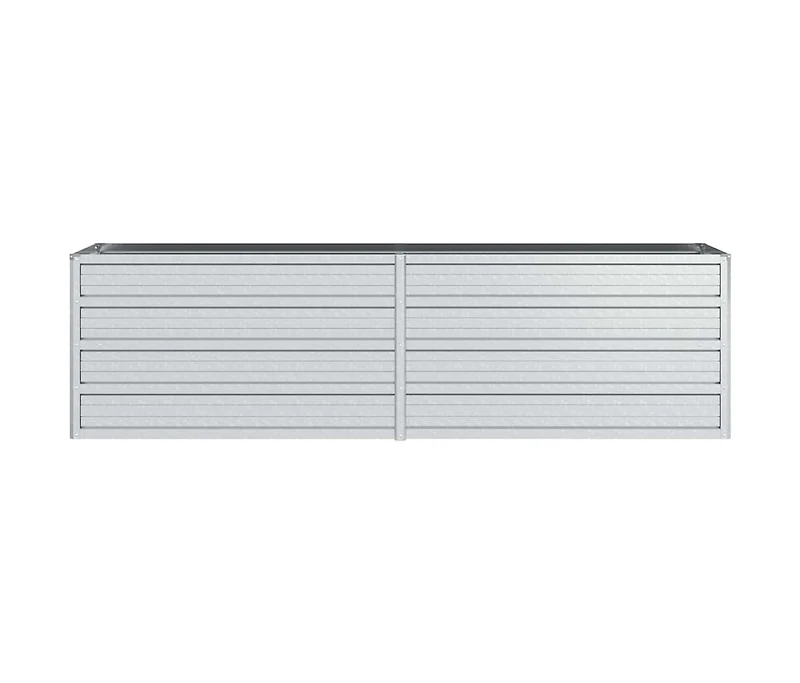 Garden Raised Bed 63"x15.7"x17.7" Galvanized Steel Silver