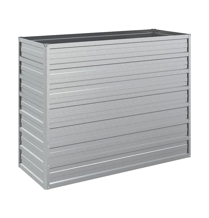 Garden Raised Bed 39.4"x15.7"x30.3" Galvanized Steel Silver