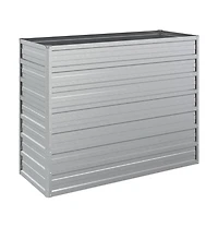Garden Raised Bed 39.4"x15.7"x30.3" Galvanized Steel Silver