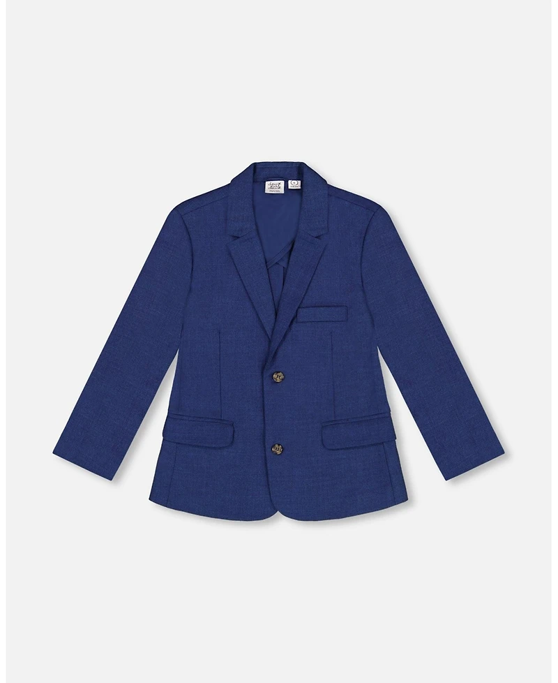 Deux par Big Boys Two Button Blazer Navy Blue