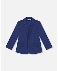 Deux par Big Boys Two Button Blazer Navy Blue