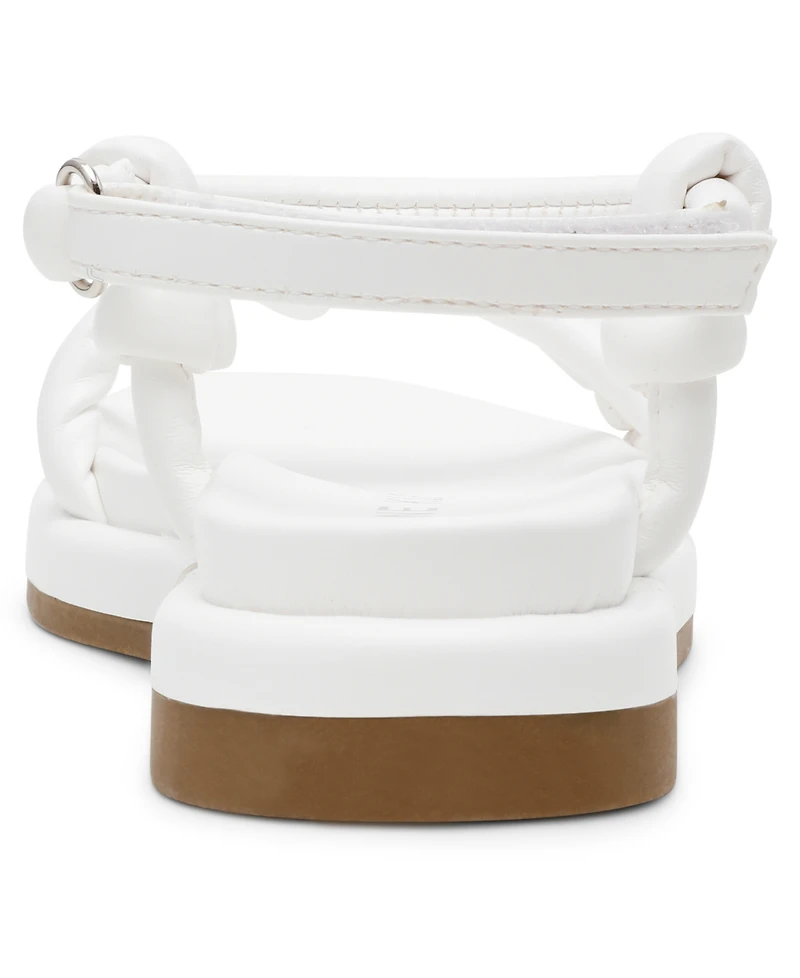 Anne Klein Women's Elisabeth Ankle Strap Footbed Flat Sandals