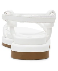 Anne Klein Women's Elisabeth Ankle Strap Footbed Flat Sandals