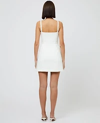 French Connection Women's Whisper Bow-Trim Strappy Mini Dress