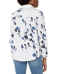 Liverpool Los Angeles Women's Long Sleeve Classic Fit Button Front Top