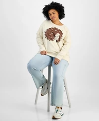 Hybrid Apparel Trendy Plus Star Afro Graphic Top
