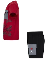 Jordan Little Boys 2-Piece 23 Flight Utility Shorts and T-Shirt Set