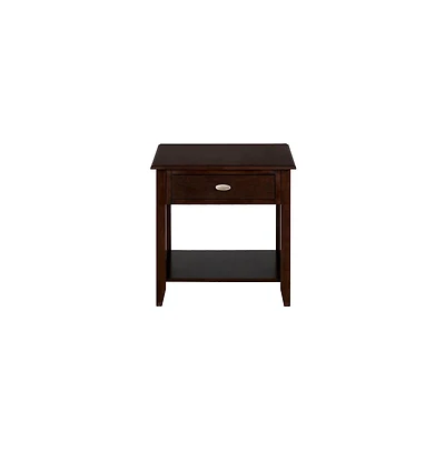 Merlot Warm Contemporary End Table