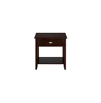 Merlot Warm Contemporary End Table