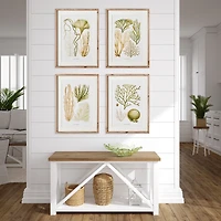 19.75"W x 1"D x 26.75"H Verdant Coral Study Framed Wall Art Set of 4