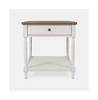 Grafton Farms Country Farmhouse End Table with Drawer