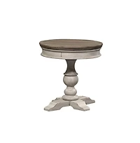 Round Pedestal Chair Side Table