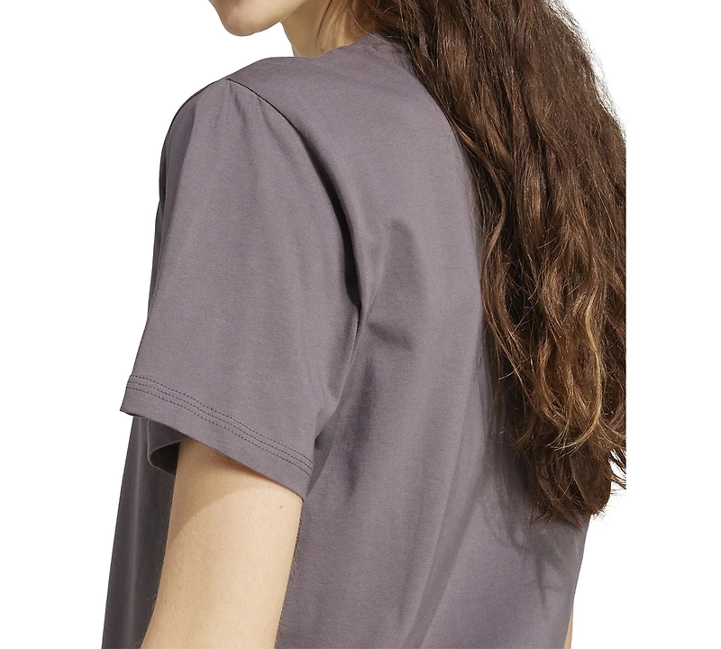 adidas Women's Short-Sleeve Cotton Crewneck Logo T-Shirt