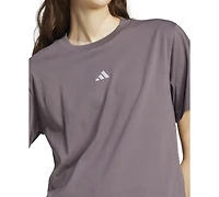 adidas Women's Short-Sleeve Cotton Crewneck Logo T-Shirt