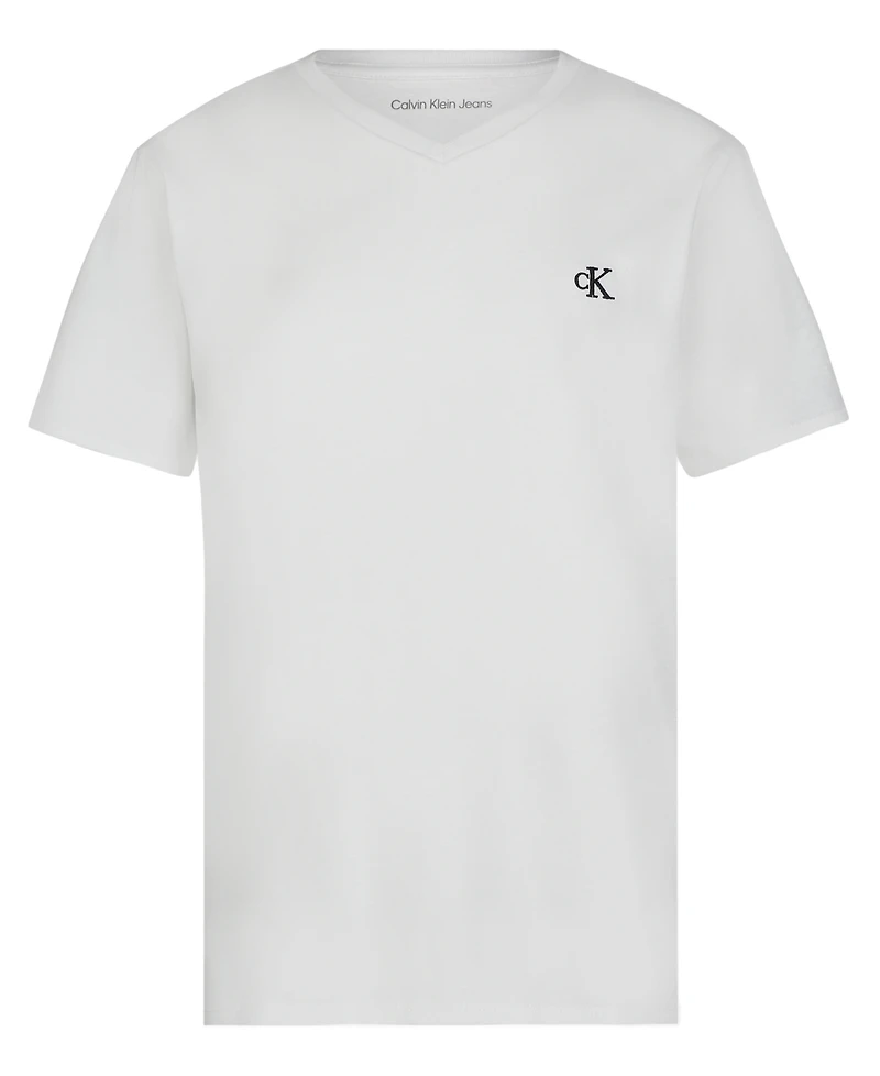Calvin Klein Big Boys Monologo V-Neck Short Sleeve T-Shirt