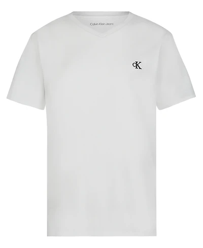Calvin Klein Big Boys Monologo V-Neck Short Sleeve T-Shirt
