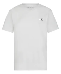 Calvin Klein Big Boys Monologo V-Neck Short Sleeve T-Shirt