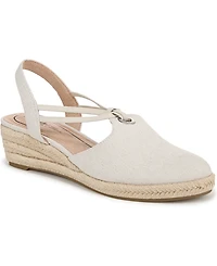 LifeStride Women's Kennedy Closed Almond Toe Wedge Espadrilles