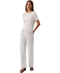 Calvin Klein Jeans Women's 90s Straight-Leg Rigid Jeans