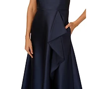 Adrianna Papell Women's Embellished One-Shoulder Sleeveless Ballgown