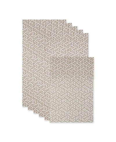 Design Imports Leaf Print Fridge Liner 6 Pack Set, 24" x 12"