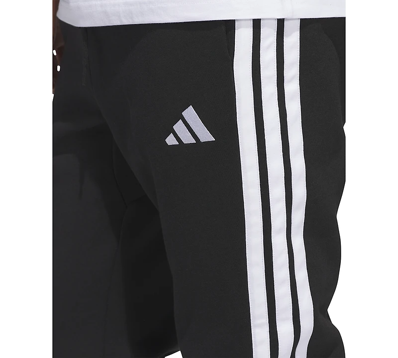 adidas Men's Essentials Regular-Fit 3-Stripes Fleece Joggers