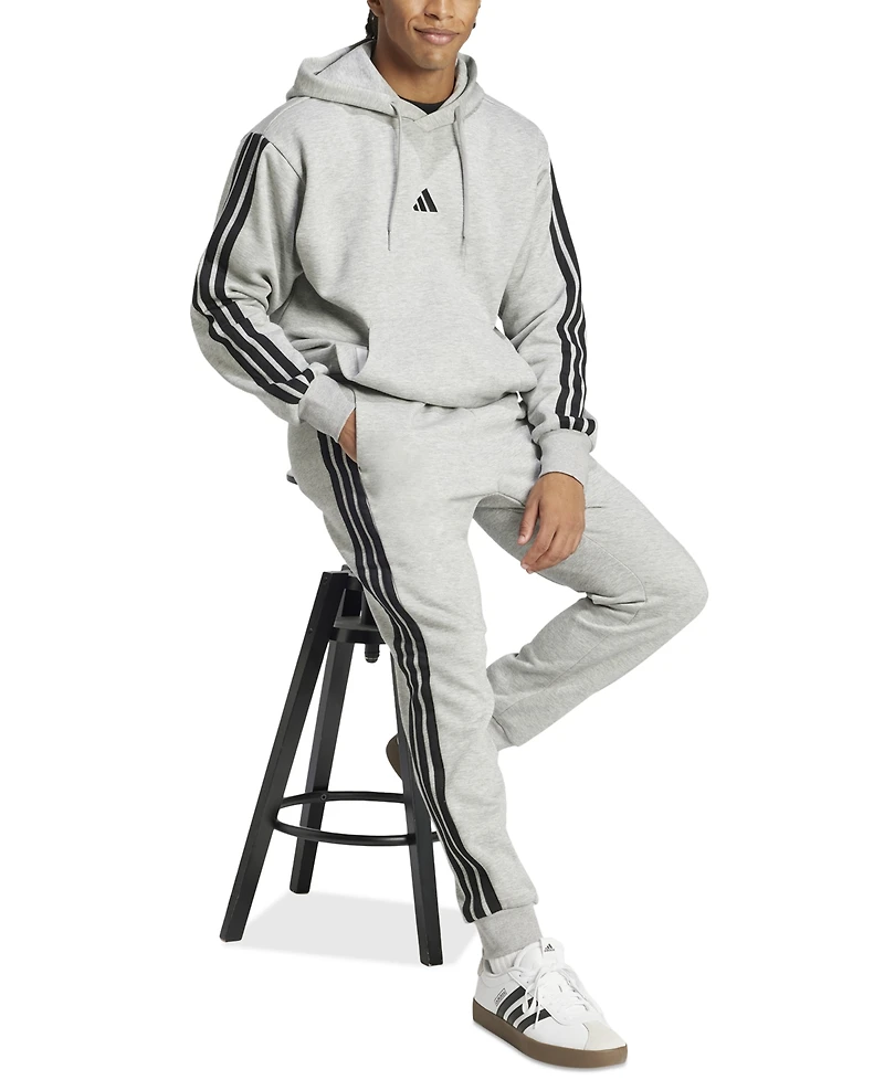 adidas Men's Essentials Regular-Fit 3-Stripes Fleece Joggers