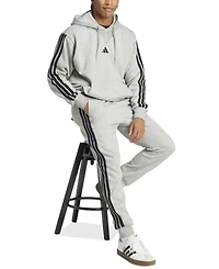 adidas Men's Essentials Regular-Fit 3-Stripes Fleece Joggers