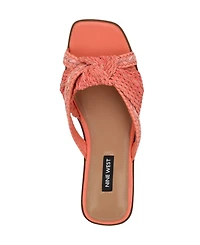 Nine West Women's Omansa Square Toe Casual Flat Sandals