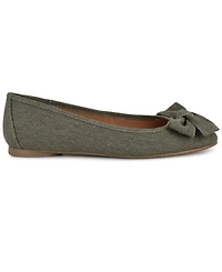 Nine West Women's Veronika Denim Bow Ballet Flats